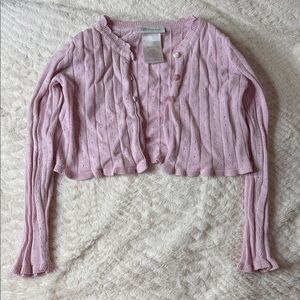 Bonnie Jean Light Pink Knit Cardigan